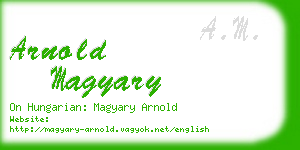 arnold magyary business card